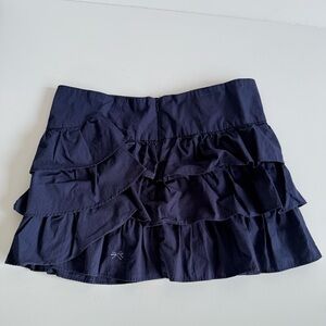 Vintage Y2K Tommy Girl Dark Navy Blue Ruffle Skirt size medium
